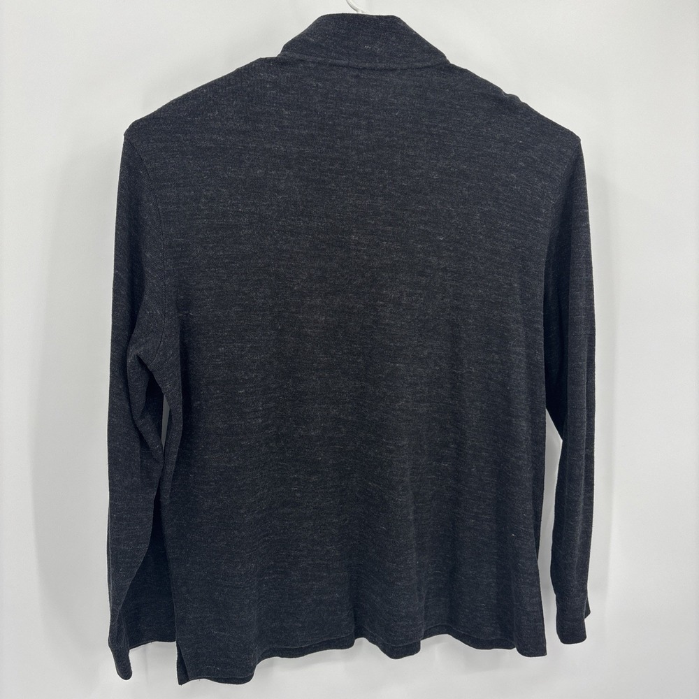 Polo Ralph Lauren Mens Estate Rib Quarter Zip Heather Black Gray Size XL - Picture 9 of 9